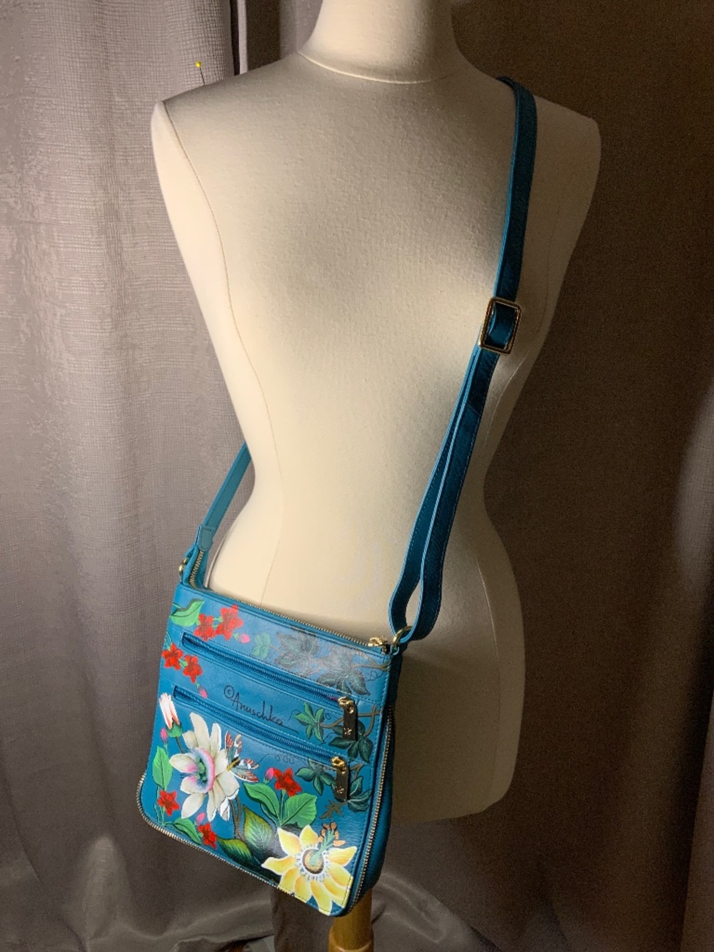 Anuschka Hand-Painted Leather Crossbody